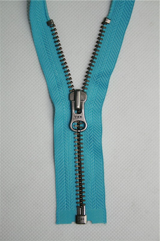 YKK7號(hào)金屬灰瀝牙開(kāi)尾左插拉鏈 DALH葫蘆頭 電鍍H3色